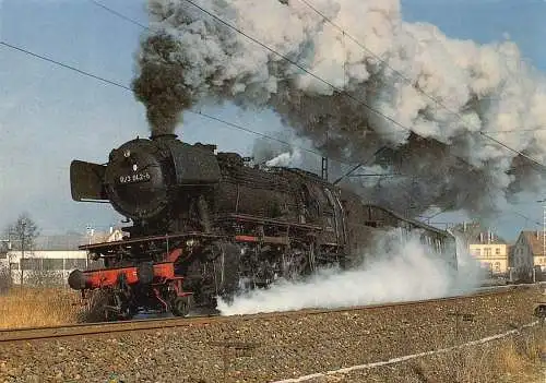 Deutsche Bundesbahn Eisenbahn Dampf Personenzug bei Königshofen Postkarte