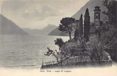 Italien Oria Lago di Lugano See Vintage Postkarte