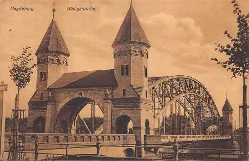 Deutschland 1907 Magdeburg Königsbrücke alte Postkarte