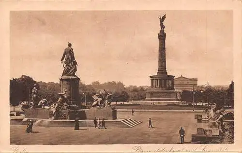 Deutschland Berlin Bismarckdenkmal Denkmal Vintage Postkarte