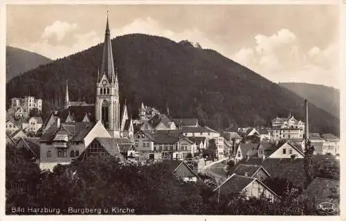 Deutschland Bad Harzburg Burgberg Kirche Kirche RPPC Vintage Postkarte