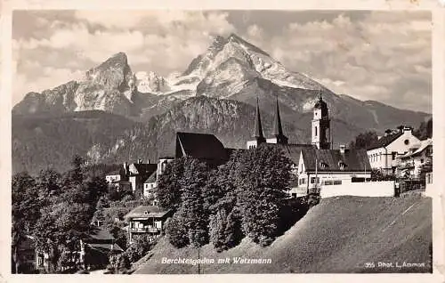 Deutschland 1938 Berchtesgaden mit Watzmann Berg Vintage Postkarte