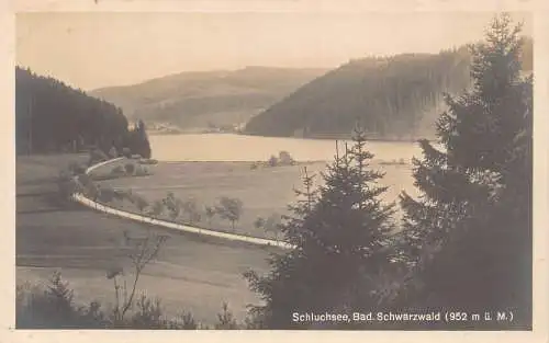 Deutschland Schluchsee Bad Schwarzwald See Vintage Postkarte
