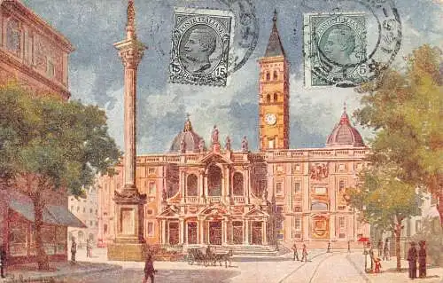 L139 Italien 1923 Rom Basilica di Santa Maria Maggiore Kirche Vintage Postkarte