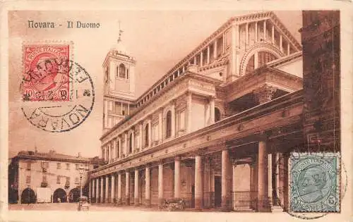 L140 Italien 1922 Novara Il Duomo Kirchenwagen Oldtimer Postkarte