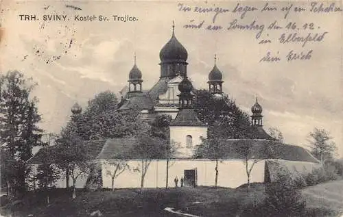 L067 Tschechien 1928 Trhové Sviny Schweinitz Postkarte