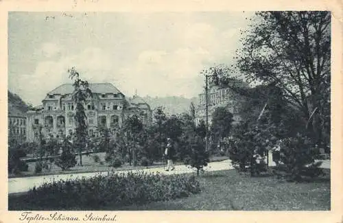 L067 Tschechien 1925 Teplitz Schönau Steinbad Postkarte