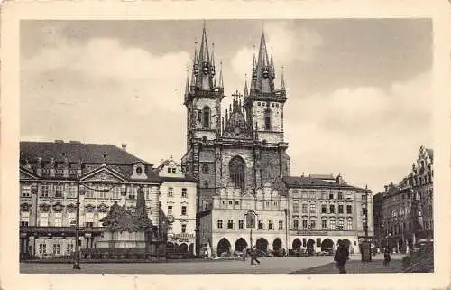 L067 Tschechien 1936 Prager Praha Kirche Tyn Postkarte