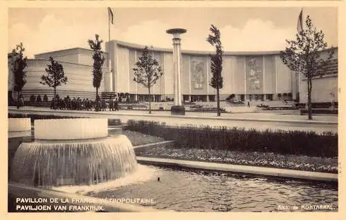 L067 Belgien Brüssel 1935 Ausstellung Frankreich Pavillon Postkarte