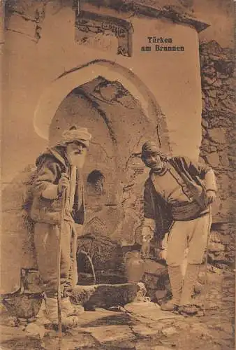 L066 Türken am Brunnen Ethno Vintage Postkarte