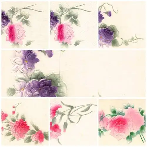 Blumen Rosen Veilchen geprägt Lot 7 Vintage Postkarten