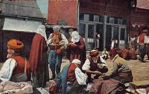 Bosnien und Herzegowina Sarajevo ethnische Verkäufer 1915 1. Weltkrieg Feldpostkarte