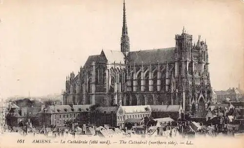 C004 Frankreich, Amiens, Die Kathedrale Vintage Postkarte