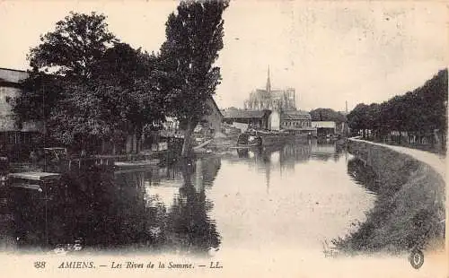 C004 Frankreich, Amiens, Les Rives de la Somme Vintage Postkarte