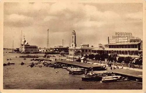 A874 Ägypten Port Said Suezkanal Company Büro Hafen Polizeistation Postkarte