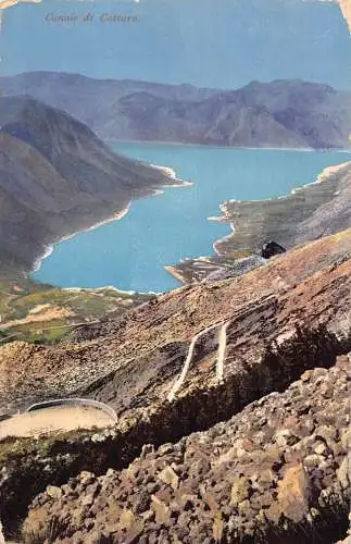 Montenegro Kotor canale di Cattaro 1916 WWI Feldpostkarte