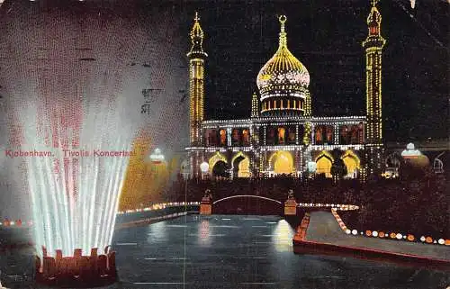 L070 Dänemark Kopenhagen 1910 Tivolis Konzertsaal Postkarte