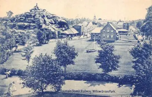 L068 US Willow Grove Park Mountain Scenic Railway Postkarte