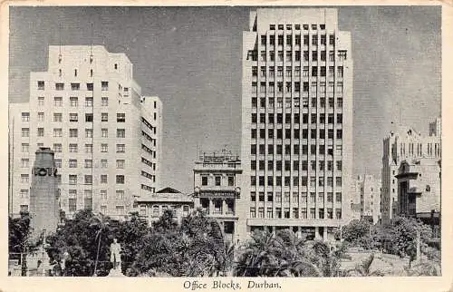 A874 Südafrika Durban Büroblöcke Vintage Postkarte