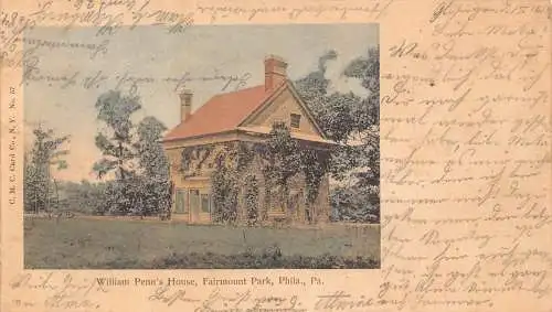 L068 US William Penn's House Fairmont Park Philadelphia PA 1902 Postkarte