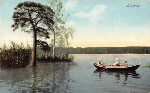L070 Schweden 1910 Leksand Boot Postkarte