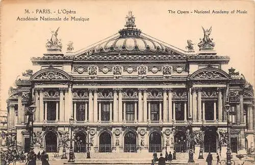 C005 Frankreich, Paris, Die Oper, Nationale Musikakademie Vintage Postkarte