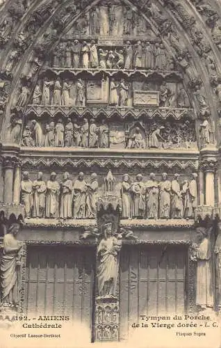 C005 Frankreich, Kathedrale Amiens Vintage Postkarte