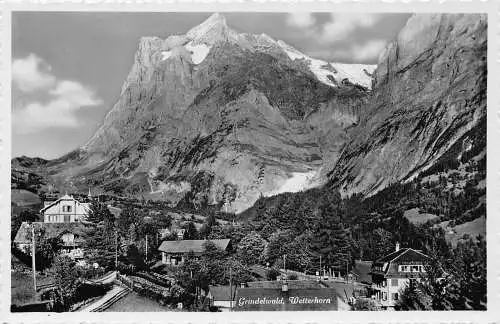 C007 Schweiz, Grindelwald, Wetterhorn Vintage Postkarte