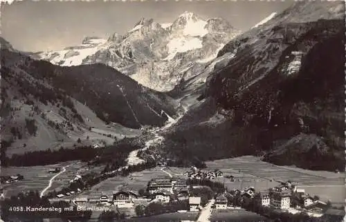 C008 Schweiz, Kandersteg mit Blumlisalp 1931 alte Postkarte
