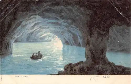 L071 Italien Capri Grotta Azzura Boot Postkarte