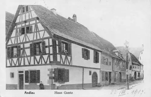 L005 Deutschland 1917 Andlau Haus Guntz Vintage Postkarte