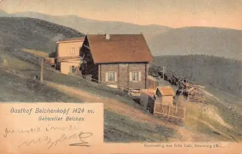 L005 Deutschland 1900 Gasthof Belchenkopf Belchen Vintage Postkarte