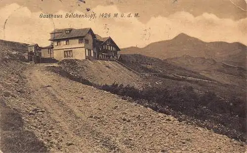 L005 Deutschland 1907 Gasthaus Belchenkopf Vintage Postkarte