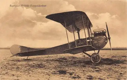 L004 Deutschland 1918 Rumpler Militär Doppeldecker 1. Weltkrieg Feldpostkarte