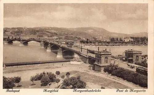Ungarn 1926 Budapest Margithid Margarethenbrücke Postkarte