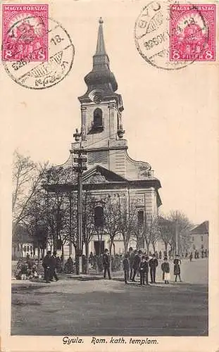 Ungarn 1926 Gyula Rom Kath Templon Katholische Kirche Vintage Postkarte