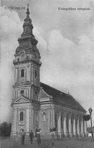 Ungarn 1926 Totkomlos Evangelikus Templerkirche Vintage Postkarte