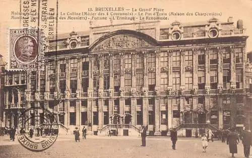 Belgien 1926 Brüssel La Grand'Place Fortune Philatelistisches Interesse Postkarte