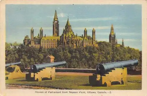 C006 Kanada, Ottawa, Houses of Parliament von Nepean Point Vintage Postkarte