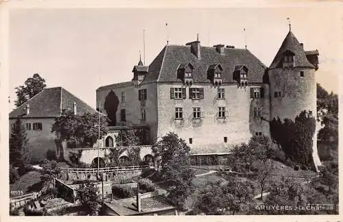C007 Schweiz, Gruyeres, Le Chateau Vintage Postkarte