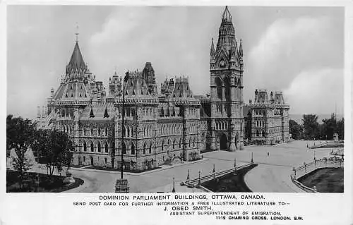 C006 Kanada, Ottawa, Dominion Parlamentsgebäude Vintage Postkarte