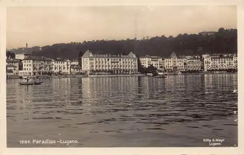 C008 Schweiz, Lugano-Paradiso, alte Postkarte