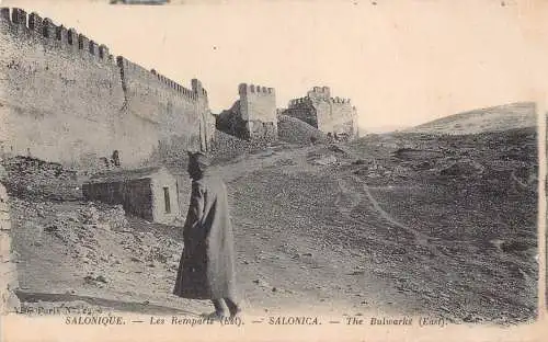 A875 Griechenland Salonique Thessaloniki Die Bollwerke Ureinwohner Vintage Postkarte