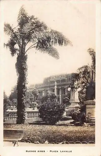 A877 Argentinien Buenos Aires Plaza Lavalle RPPC Vintage Postkarte
