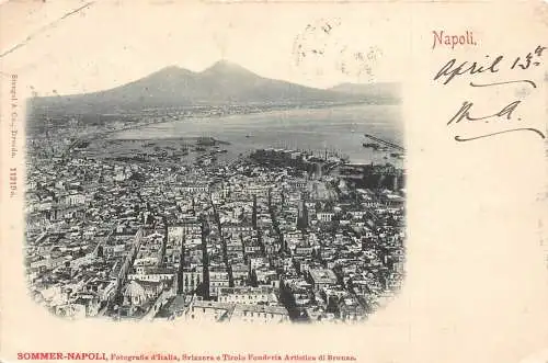 A875 Italien Napoli Neapel Gesamtansicht 1901 Vintage Postkarte
