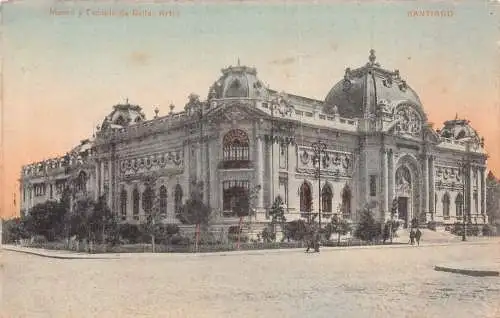 A877 Chile Santago Museo y Escuela de Bellas Artes Museum Schule Postkarte
