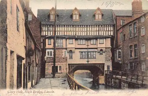 A882 England 1904 Lincoln Glory Hole High Bridge Vintage Postkarte