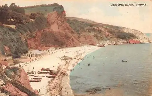A882 England 1926 Oddicombe Beach Torquay Vintage Postkarte
