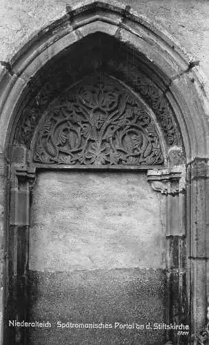 L164 Deutschland Niederalteich Spaetromanisches Portal eine Stiftskirche AK