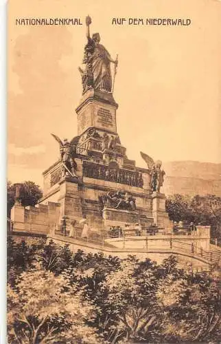 L165 Deutschland Niederwald Nationaldenkmal Denkmal Vintage Postkarte